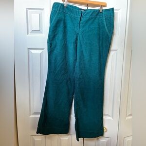 Moda International Corduroy Pants, Teal, Size 16